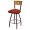 Holland Bar Stool Co 36" Swivel Counter Stool, Brnz Finish, Med Back, Graph Poppy Seat X830 - alternate 1